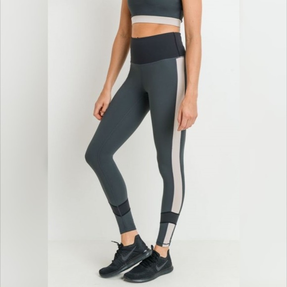Mono B Pants - Highwaist Terra Wraparound Colorblock Full Legging